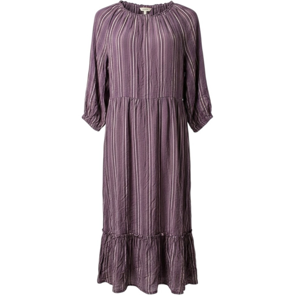 Isabel Maternity Ingrid & Isabel Purple Striped Button Front Midi Dress Small